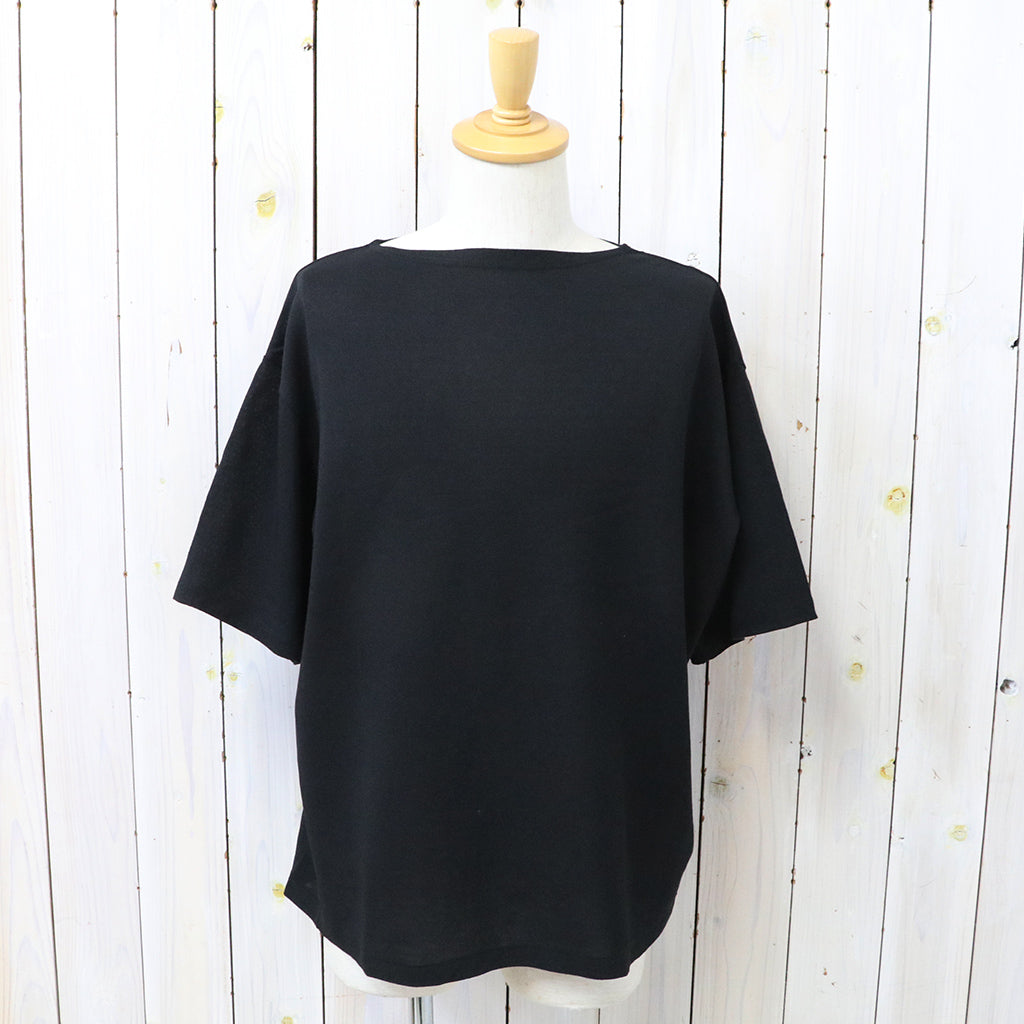 【SALE30%OFF】Kaptain Sunshine : Washi Tenjiku Boatneck Half-sleeve Tee (BLACK)