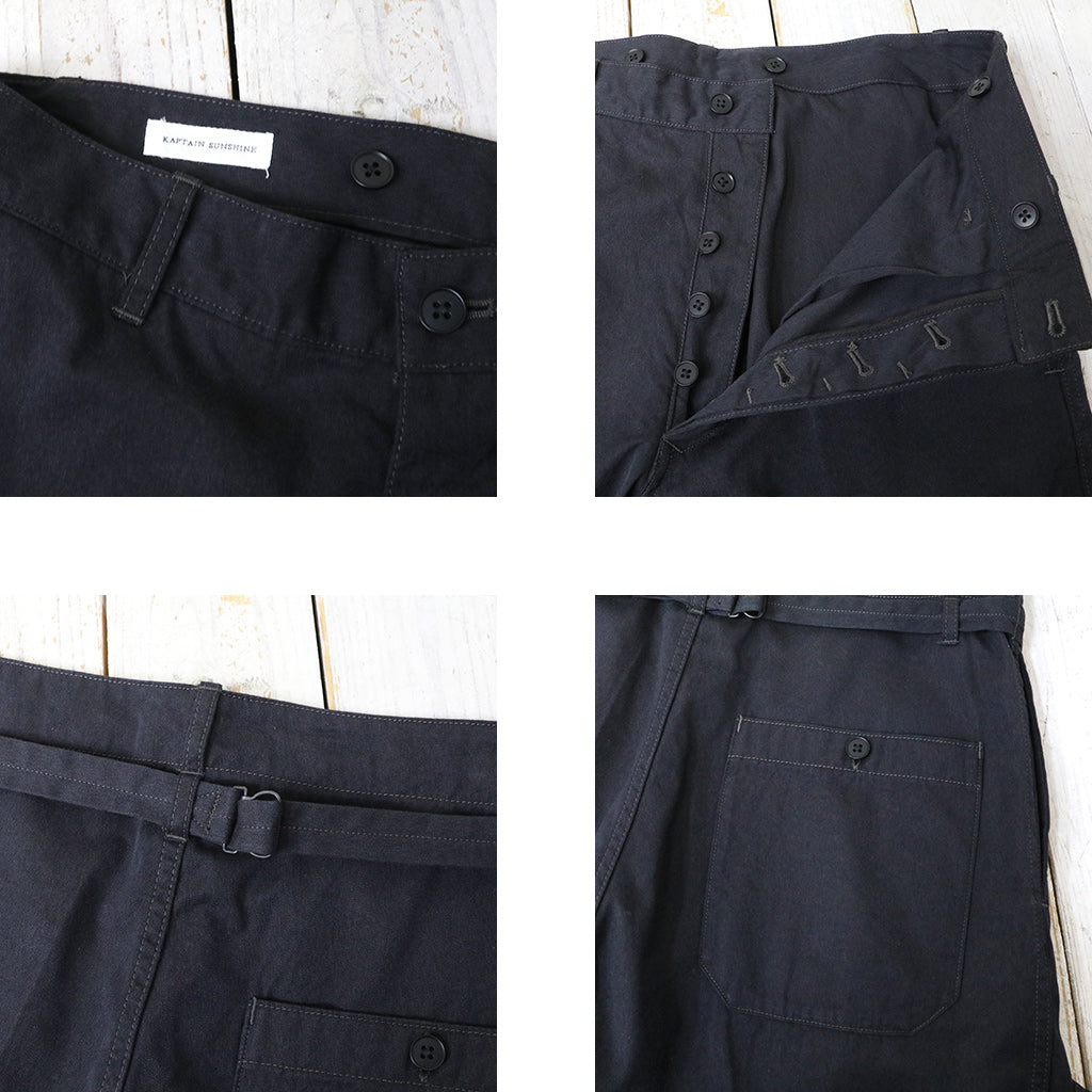 【SALE30%OFF】Kaptain Sunshine : Buckleback Trousers (NAVY)