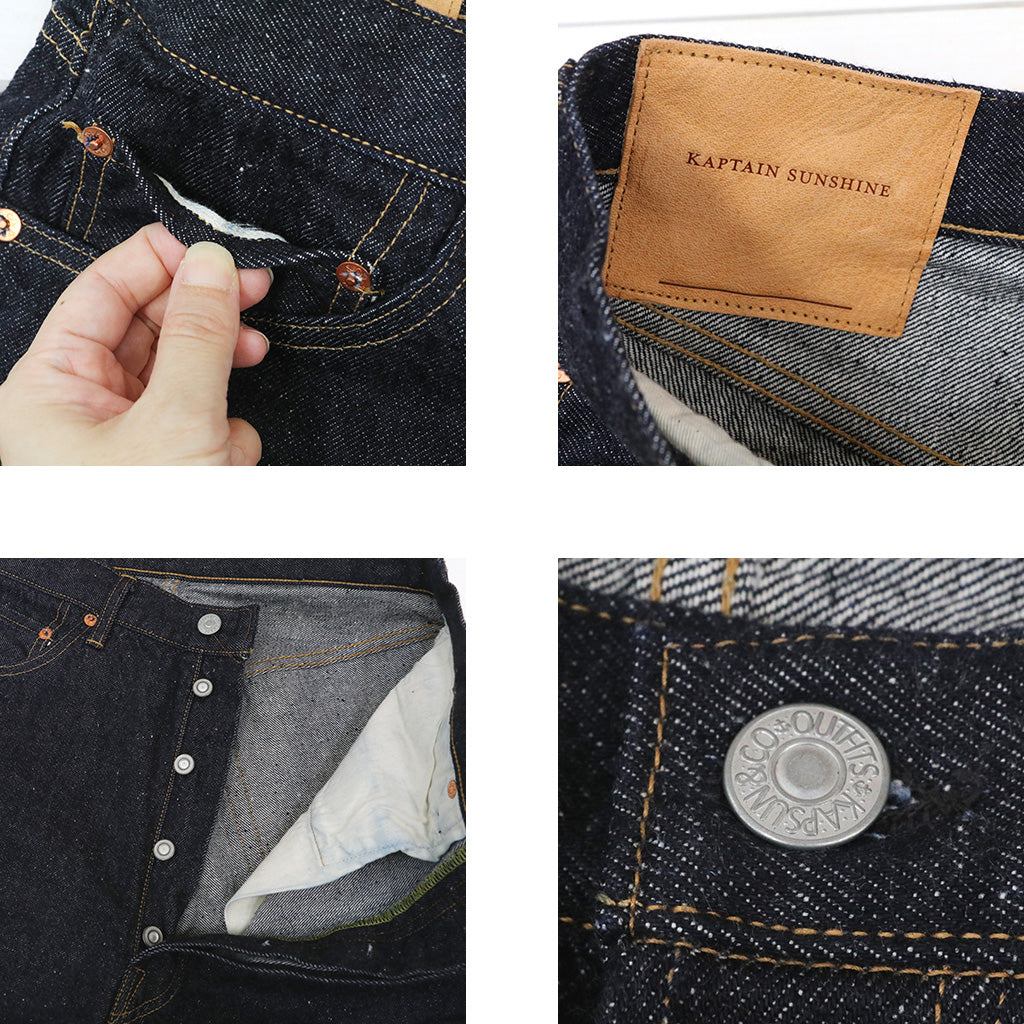 Kaptain Sunshine : 5P Straight Denim Pants (INDIGO ONE WASH) (KSBS205DZ)