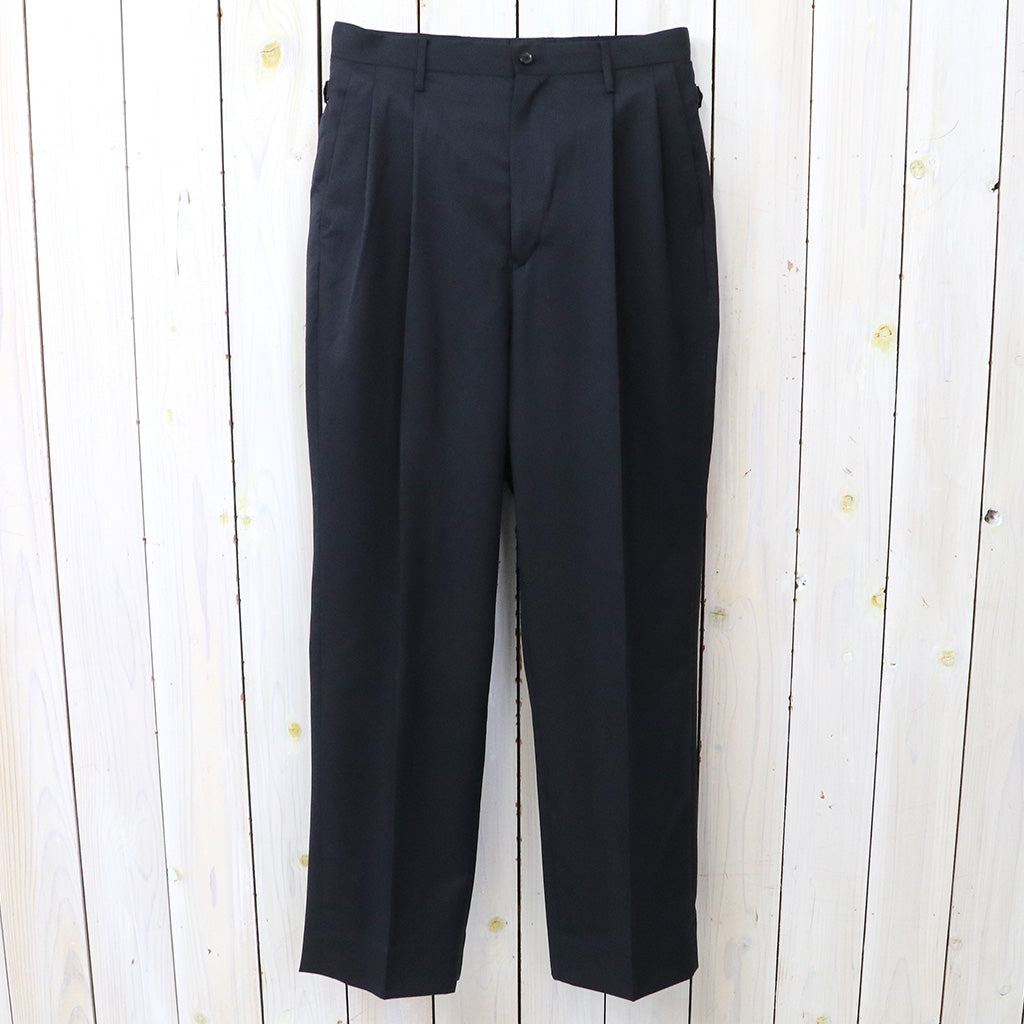 Kaptain Sunshine : Wool Light Gabardine Shoecut Slacks (NAVY)