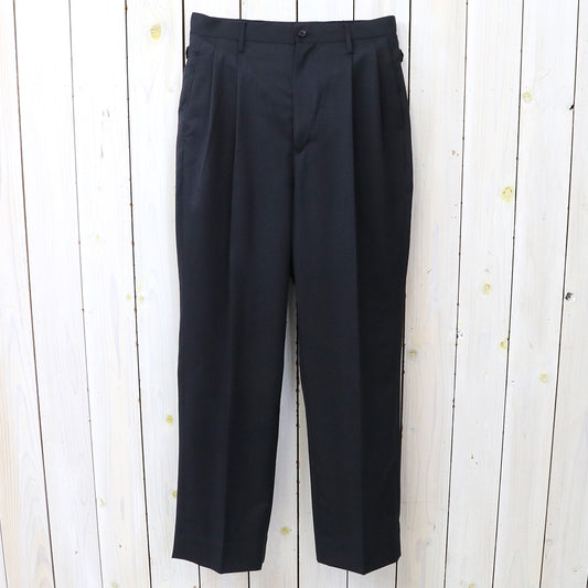 Kaptain Sunshine : Wool Light Gabardine Shoecut Slacks (NAVY)
