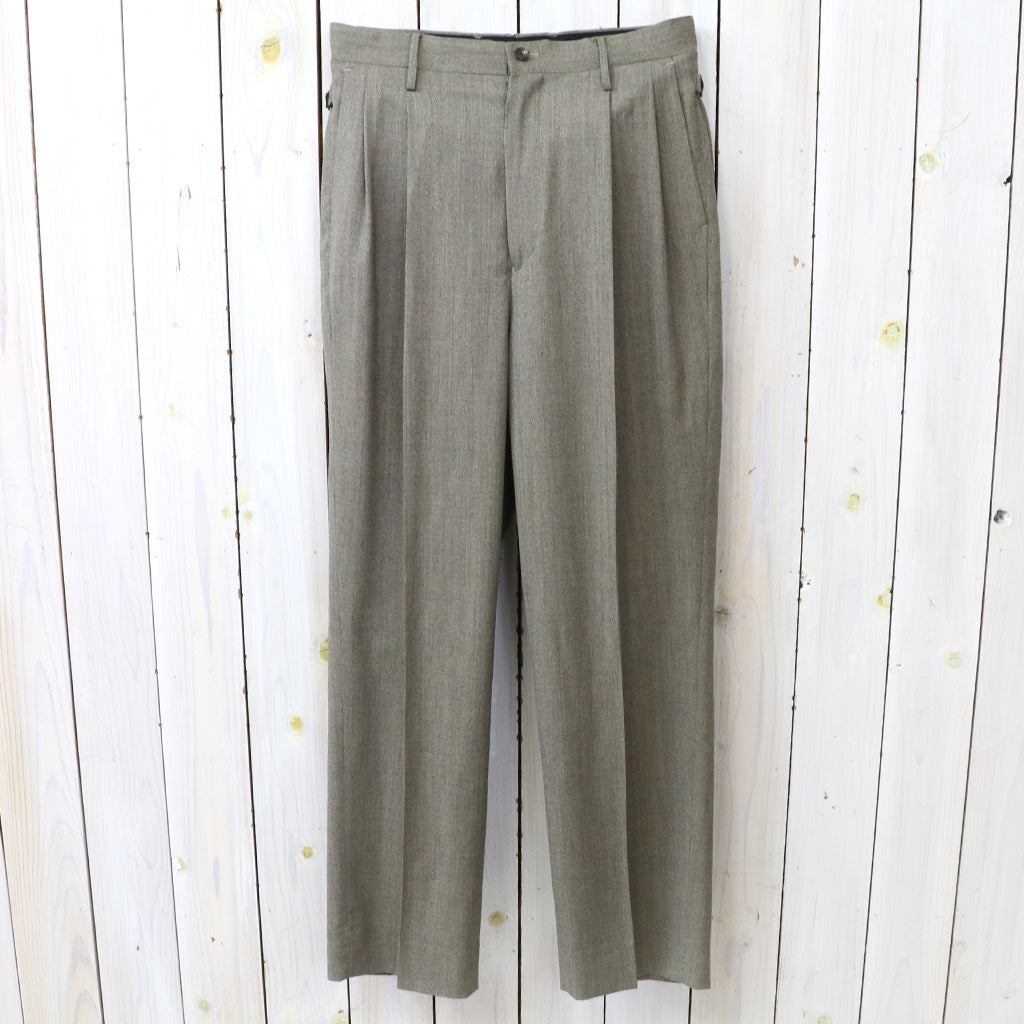 Kaptain Sunshine : Wool Light Gabardine Shoecut Slacks (SALT&PEPPER)