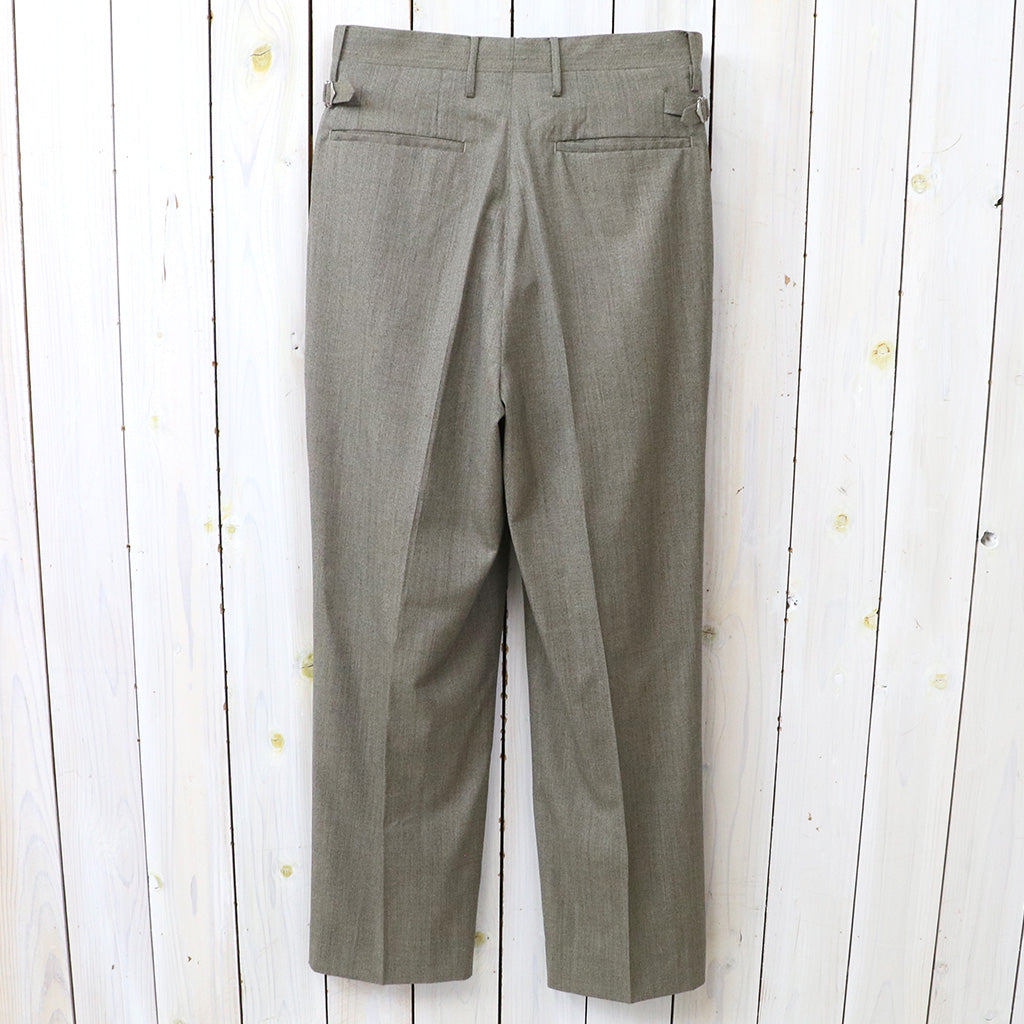 Kaptain Sunshine : Wool Light Gabardine Shoecut Slacks (SALT&PEPPER)