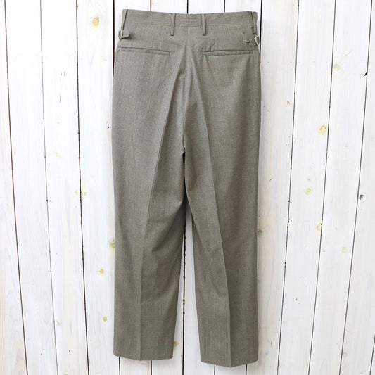 Kaptain Sunshine : Wool Light Gabardine Shoecut Slacks (SALT&PEPPER)