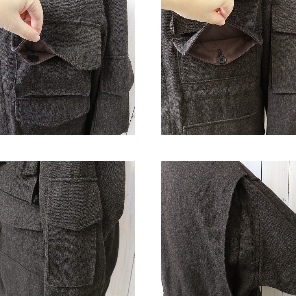 Kaptain Sunshine : Wool Herringbone Explorer Jacket