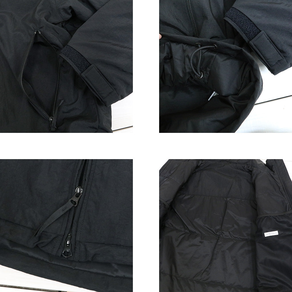 Kaptain Sunshine : Shrink Nylon Puffer Jacket (BLACK)