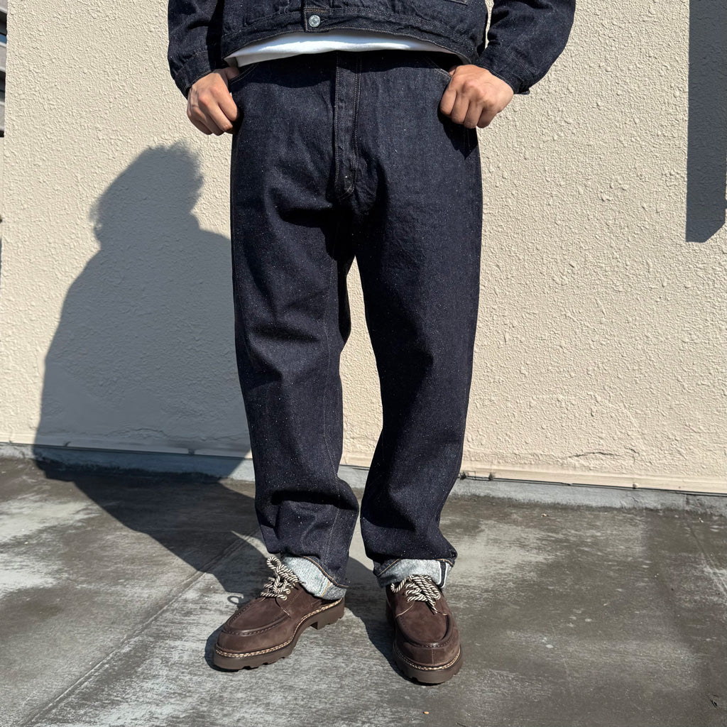 Kaptain Sunshine : 5P Zipper Front Denim Pants (INDIGO ONE WASH)