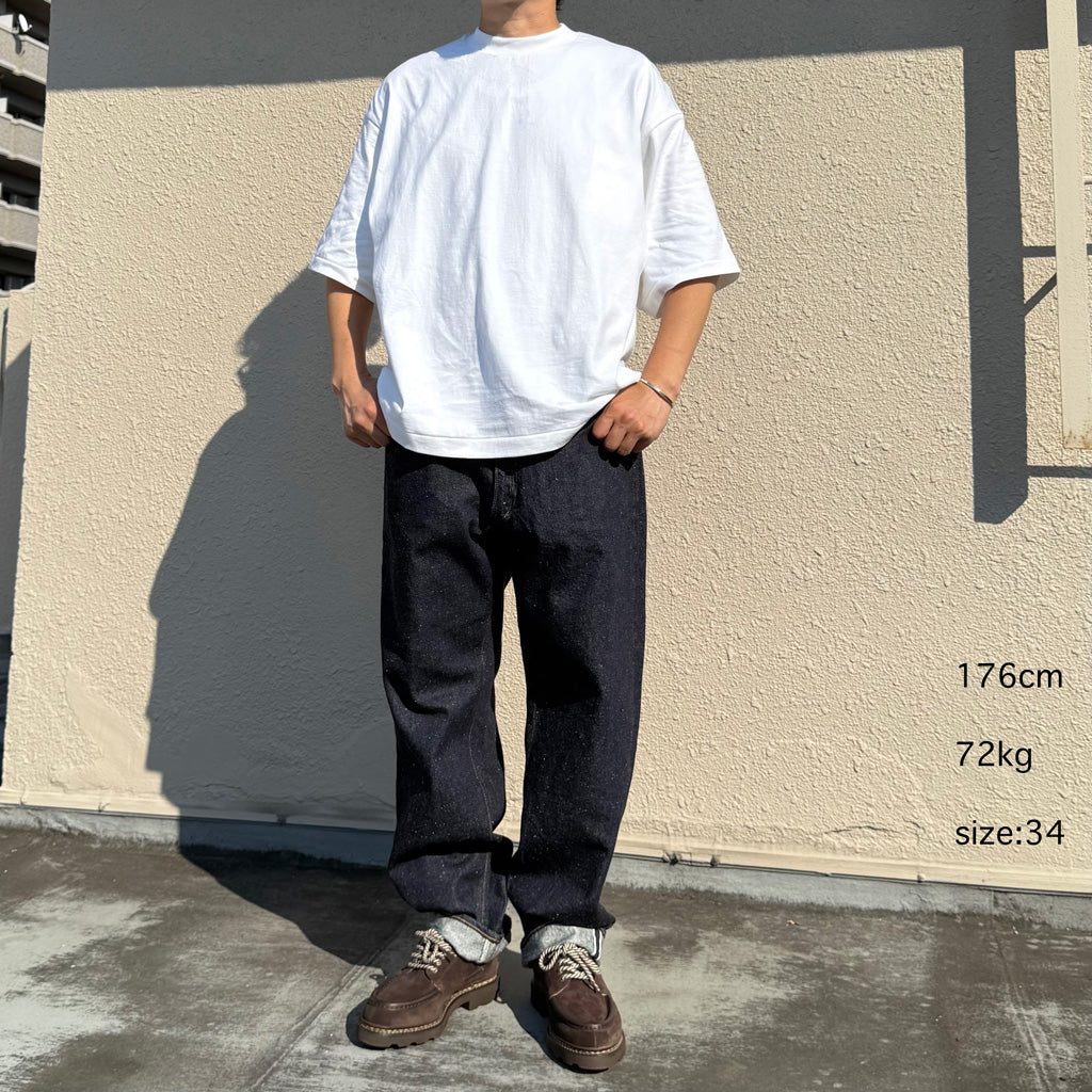 Kaptain Sunshine : 5P Zipper Front Denim Pants (INDIGO ONE WASH)