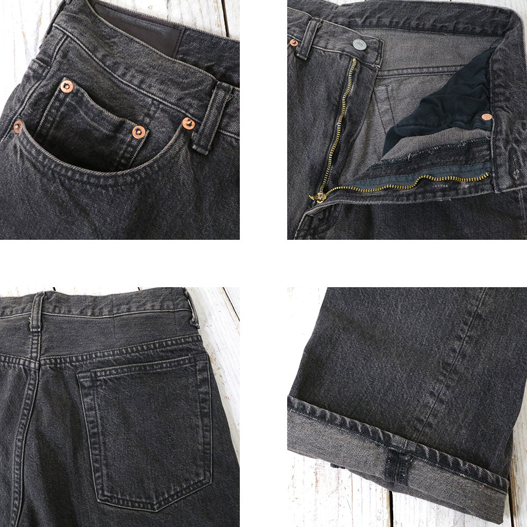 Kaptain Sunshine『Skate Shoecut Denim Pants』(BLACK VINTAGE WASH)