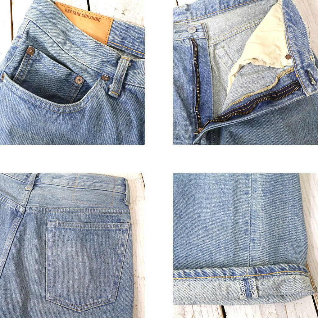 Kaptain Sunshine『Skate Shoecut Denim Pants』(INDIGO VINTAGE WASH)