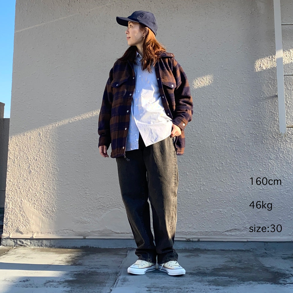 Kaptain Sunshine『5P Zipper Front Denim Pants』(BLACK VINTAGE WASH)