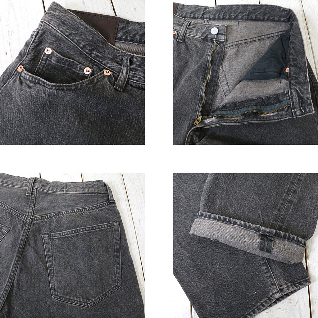Kaptain Sunshine『5P Zipper Front Denim Pants』(BLACK VINTAGE WASH)