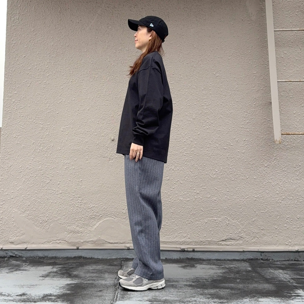 Kaptain Sunshine : Suvin Supima Tube L/S Tee Heavy (INK BLACK)
