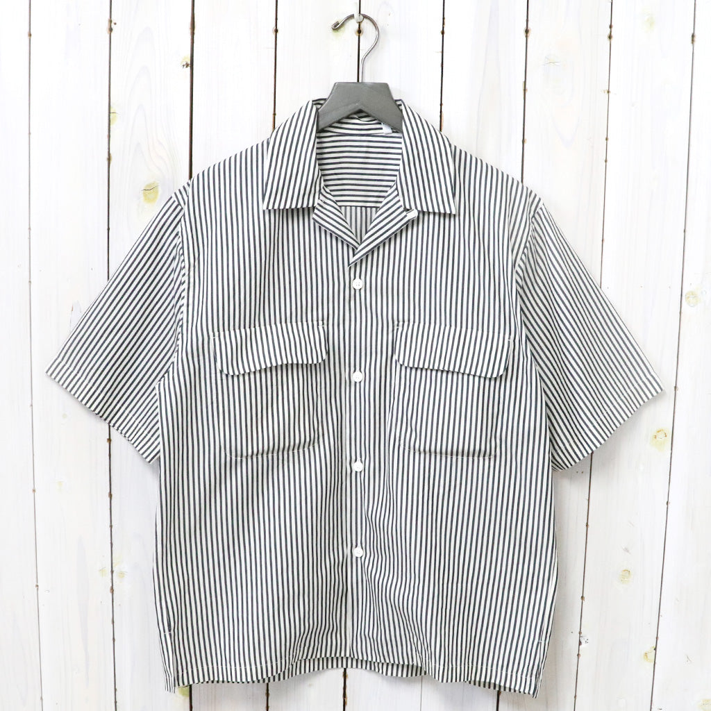 Kaptain Sunshine『Short Sleeve Open Collar Shirt』(Hickory Stripe ...