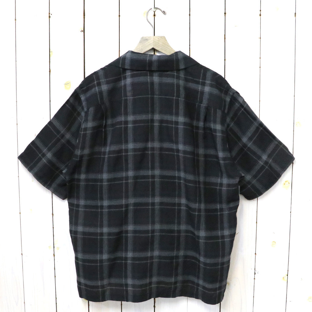 Kaptain Sunshine『Short Sleeve Open Collar Shirt』(Black Plaid)
