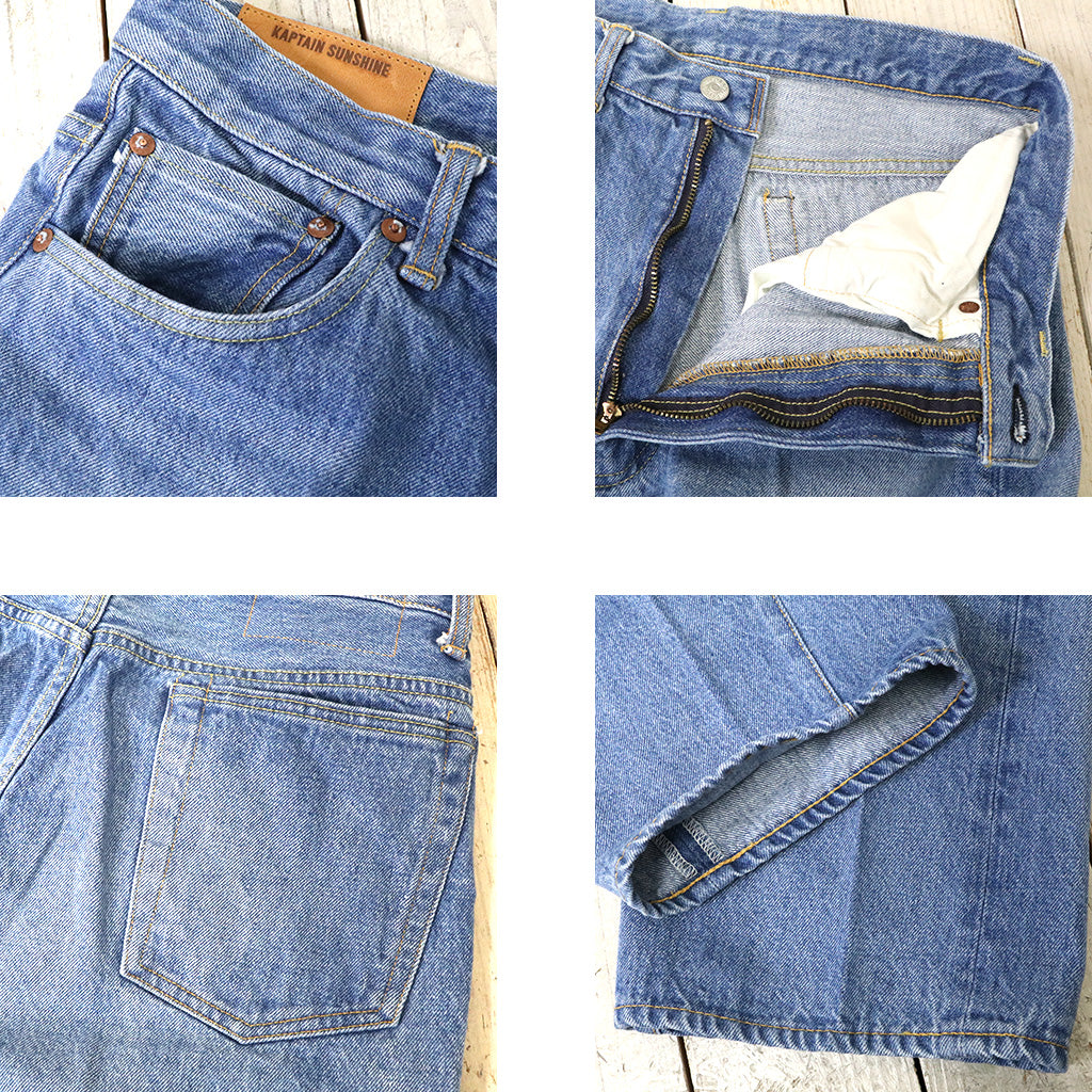 Kaptain Sunshine『Skate Shoecut Denim Pants』(INDIGO VINTAGE WASH) (2024SS)