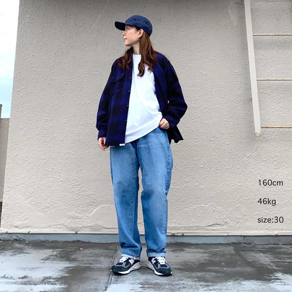 Kaptain Sunshine : 5P Zipper Front Denim Pants (INDIGO VINTAGE WASH) (2026SS)