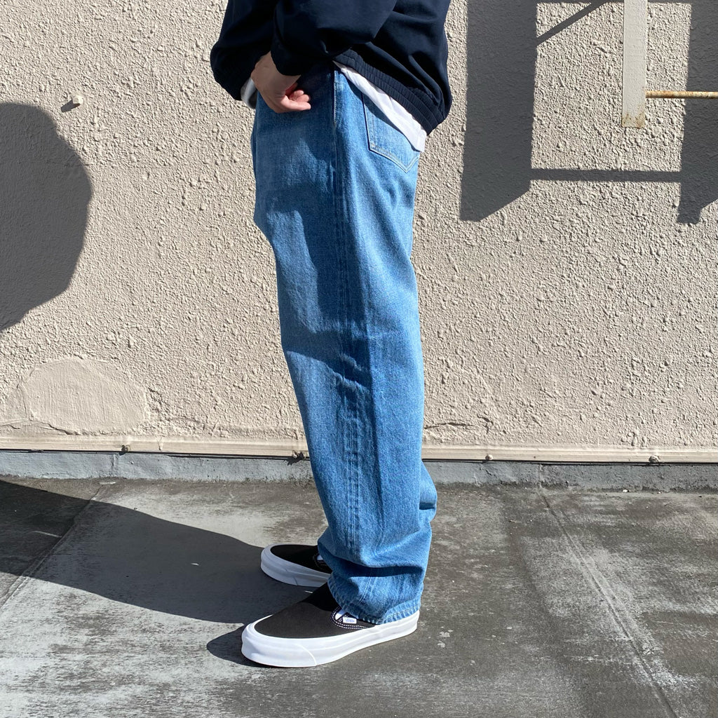 Kaptain Sunshine : 5P Zipper Front Denim Pants (INDIGO VINTAGE WASH) (2026SS)