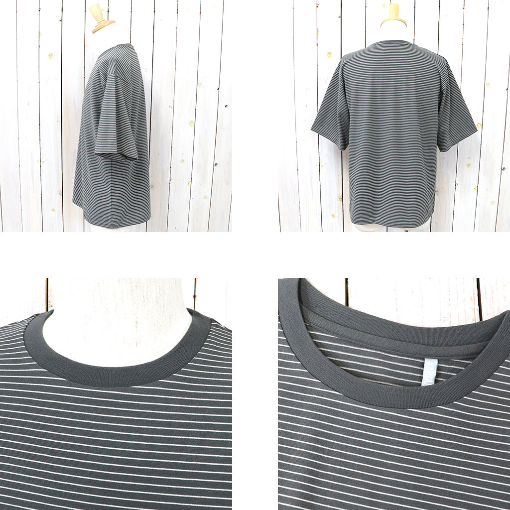 Kaptain Sunshine『Hard Twisted Border Jersey S/S Tee』(Ink Black Border)