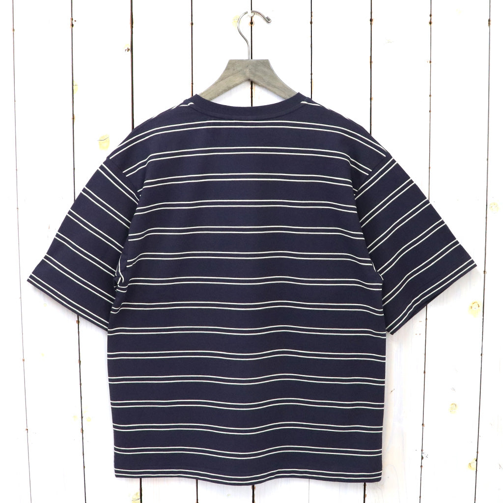 Kaptain Sunshine『Hard Twisted Border Jersey S/S Tee』(Navy Border)
