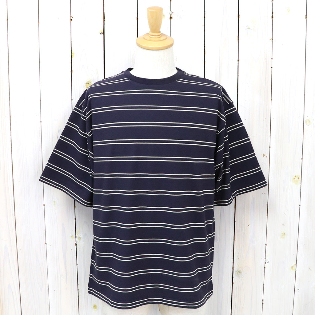 Kaptain Sunshine『Hard Twisted Border Jersey S/S Tee』(Navy Border)