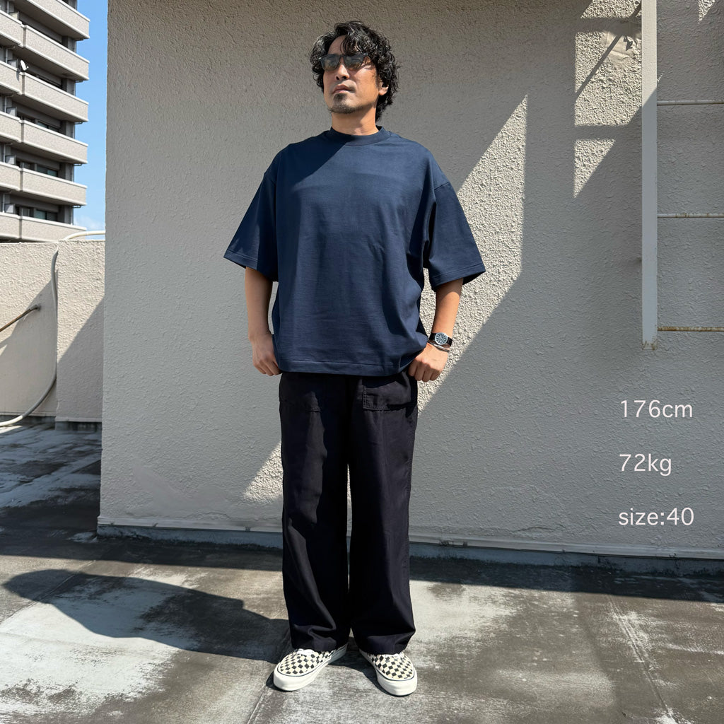 Kaptain Sunshine : Suvin Supima Tube Halfsleeve Tee Heavy (STEEL NAVY)