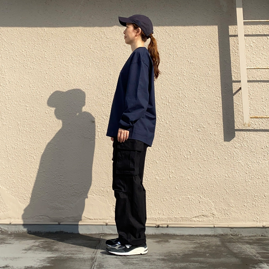 Kaptain Sunshine : Suvin Supima Tube L/S Tee Heavy (STEEL NAVY)