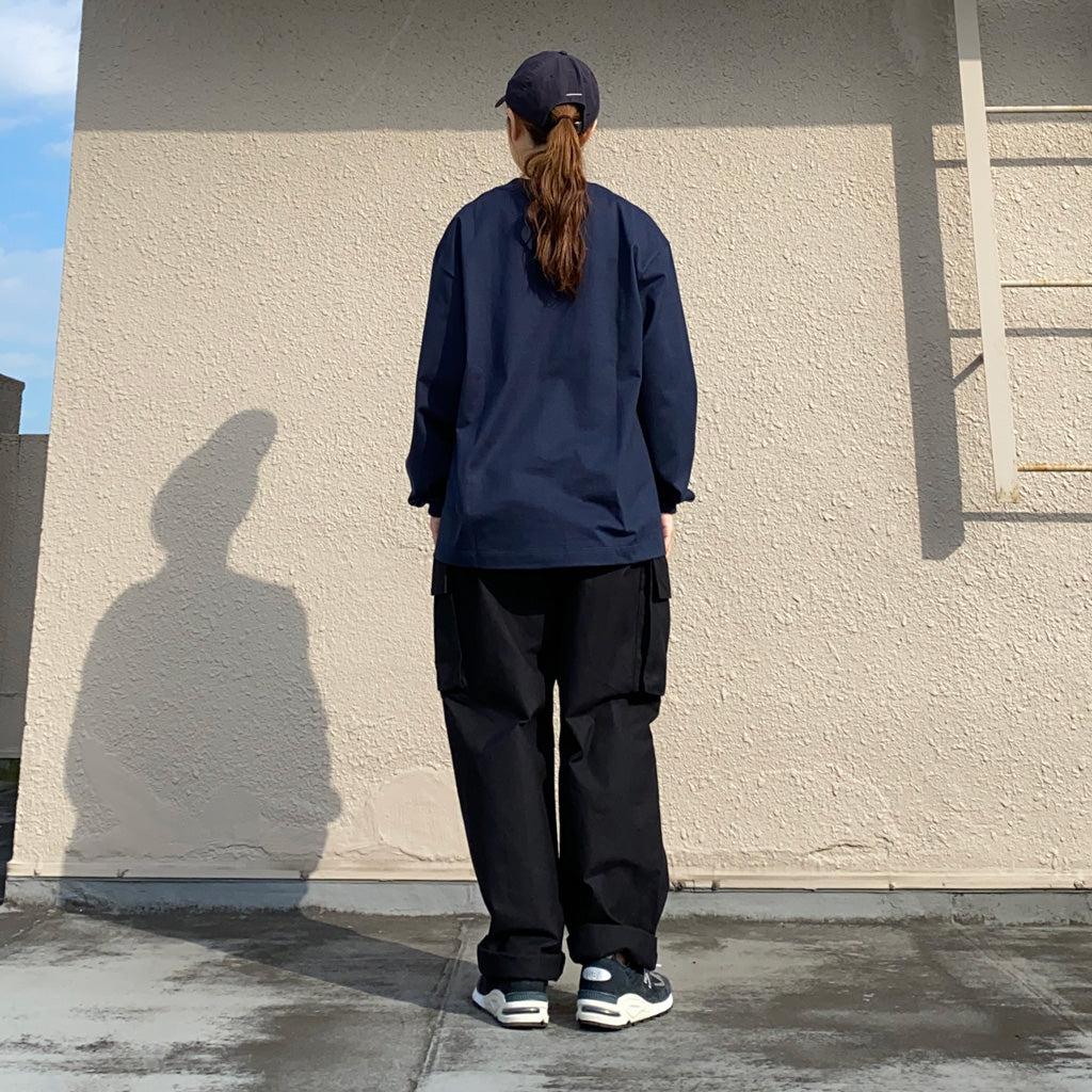 Kaptain Sunshine : Suvin Supima Tube L/S Tee Heavy (STEEL NAVY)