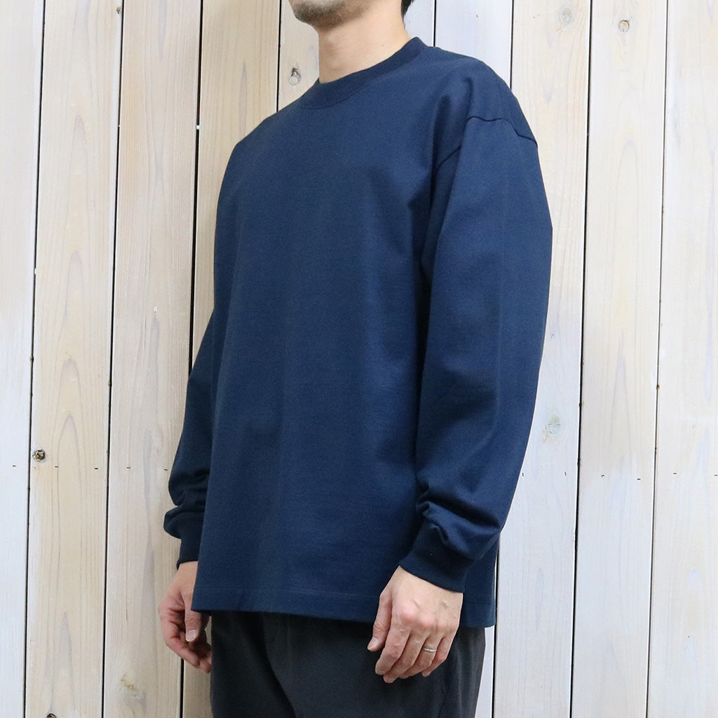 Kaptain Sunshine : Suvin Supima Tube L/S Tee Heavy (STEEL NAVY)