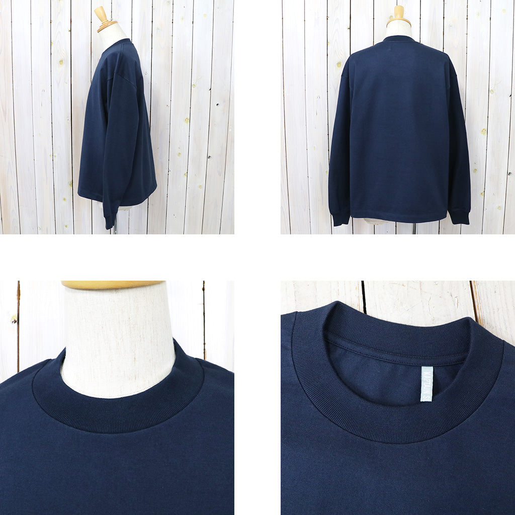 Kaptain Sunshine : Suvin Supima Tube L/S Tee Heavy (STEEL NAVY)