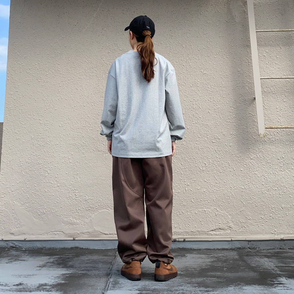 Kaptain Sunshine : Suvin Supima Tube L/S Tee Heavy (FEATHER GREY)