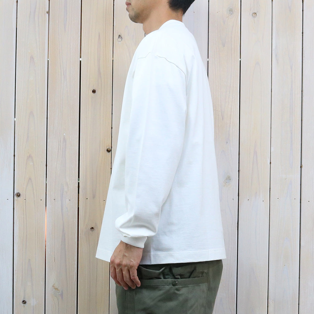 Kaptain Sunshine : Suvin Supima Tube L/S Tee Heavy (OFF WHITE)