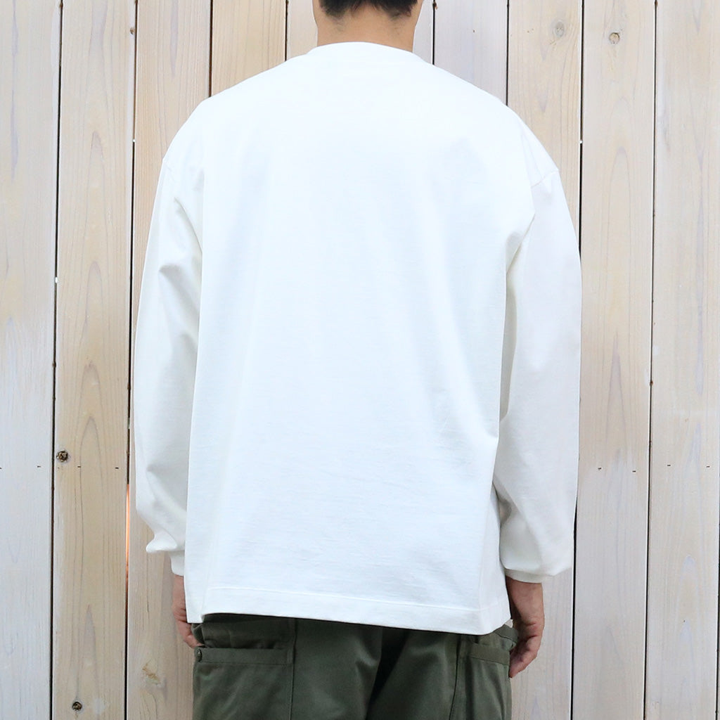 Kaptain Sunshine : Suvin Supima Tube L/S Tee Heavy (OFF WHITE)