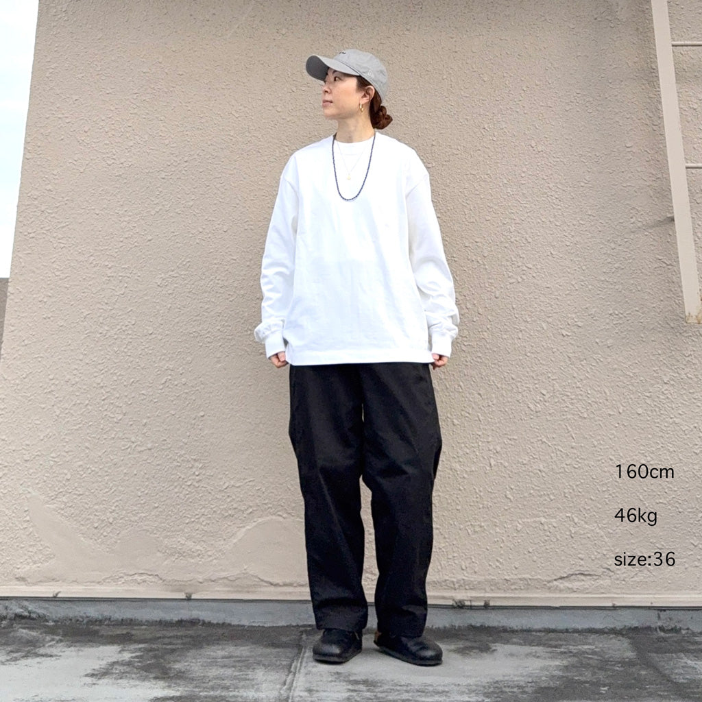 Kaptain Sunshine : Suvin Supima Tube L/S Tee Heavy (OFF WHITE)