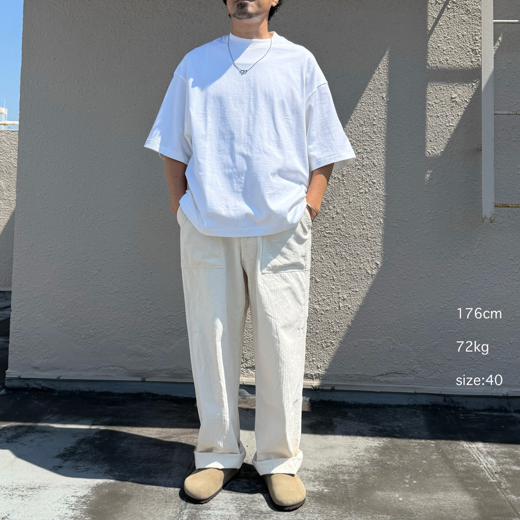 Kaptain Sunshine의 Suvin Supima Tube Halfsleeve Tee Heavy (Off White) (사본)