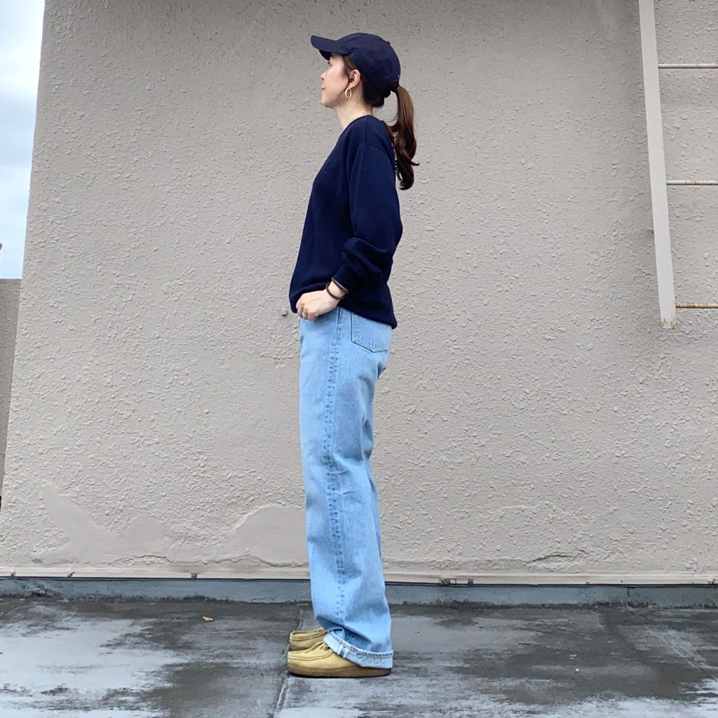 Kaptain Sunshine : Skate Shoecut Denim Pants (INDIGO VINTAGE WASH)(2025SS)