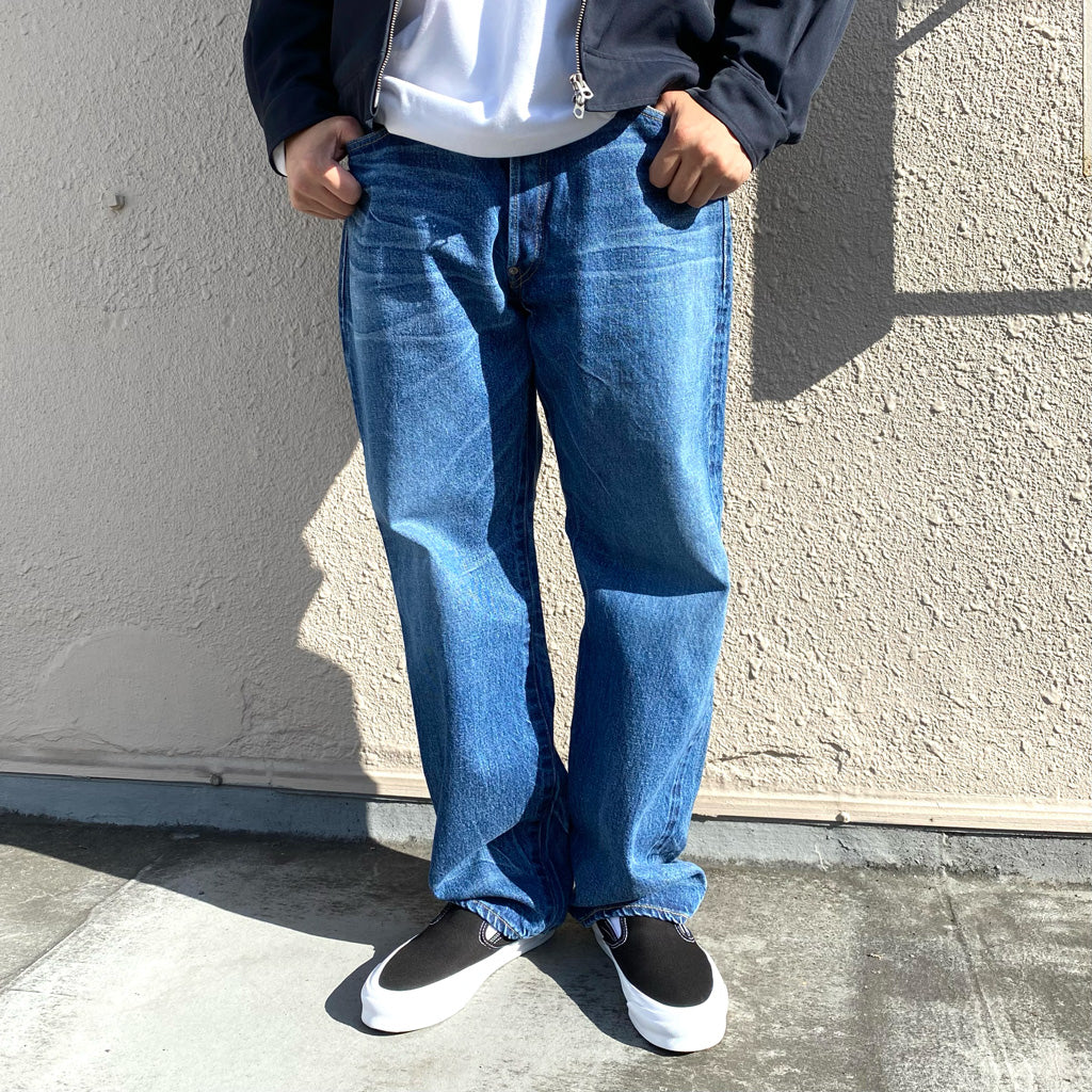 Kaptain Sunshine : 1930 Straight Denim Pants (INDIGO VINTAGE WASH)