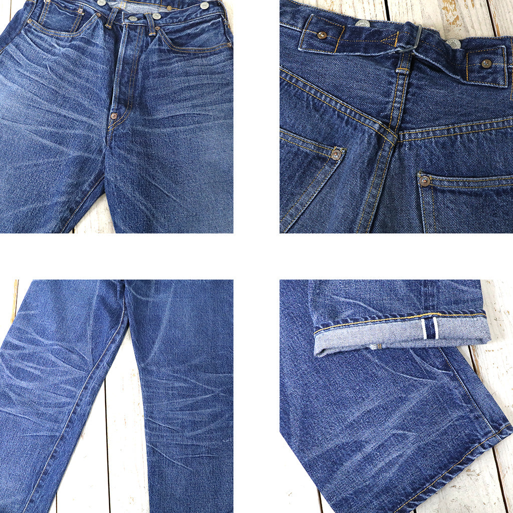 Kaptain Sunshine : 1930 Straight Denim Pants (INDIGO VINTAGE WASH)