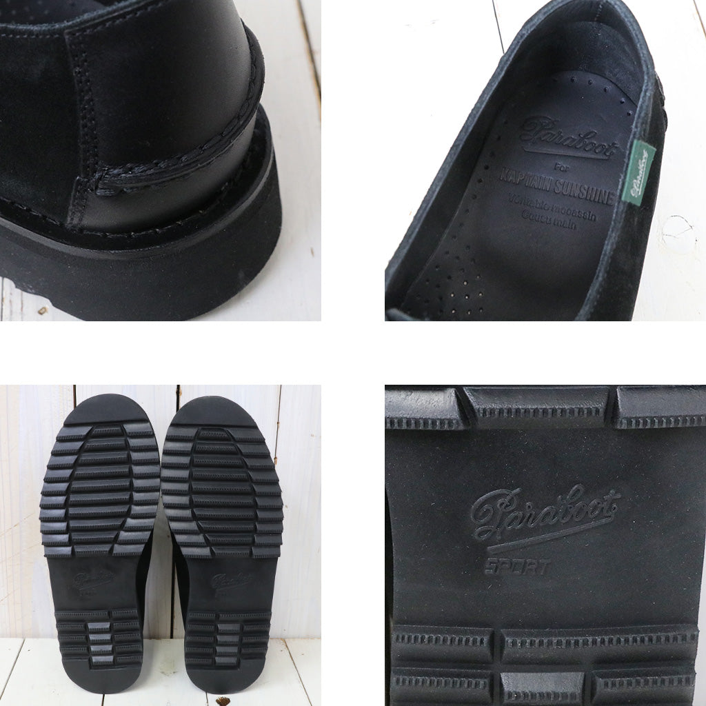 Kaptain Sunshine : Domingue Suede Made by PARABOOT (Black)