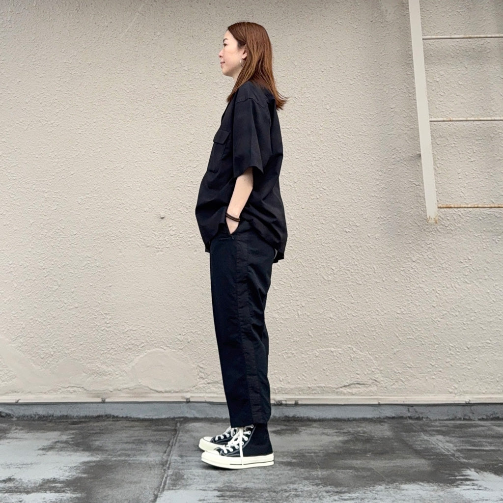 Kaptain Sunshine : Open Collared SS Shirt (DARK OMBRE)
