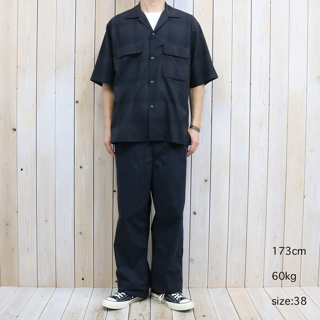 Kaptain Sunshine : Open Collared SS Shirt (DARK OMBRE)