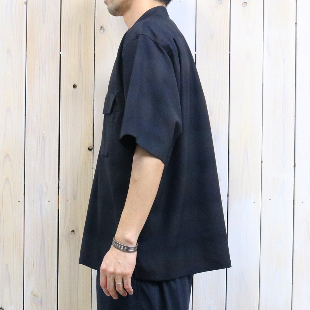 Kaptain Sunshine : Open Collared SS Shirt (DARK OMBRE)