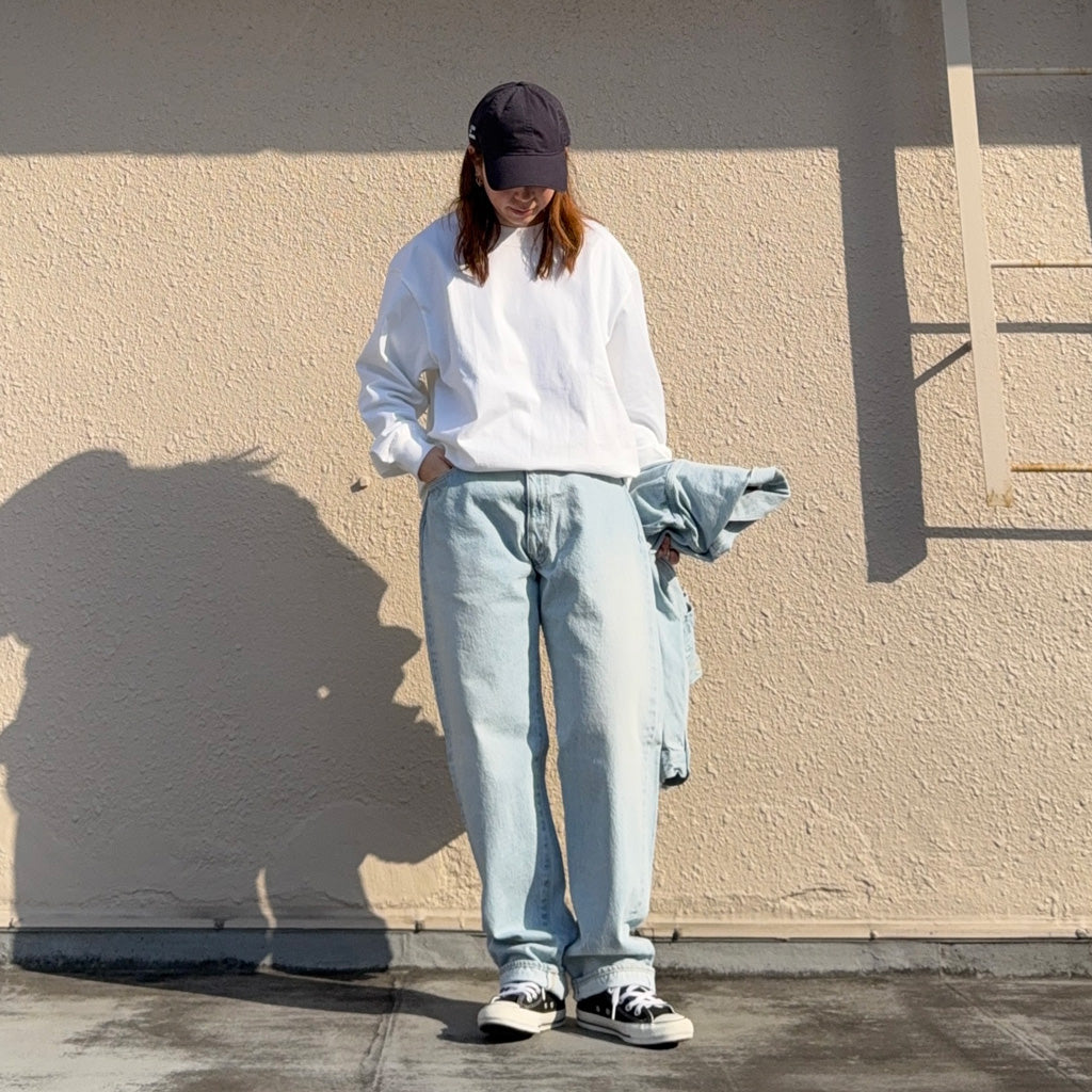 Kaptain Sunshine : 5P Zipper Front Denim Pants (INDIGO ICE WASH)