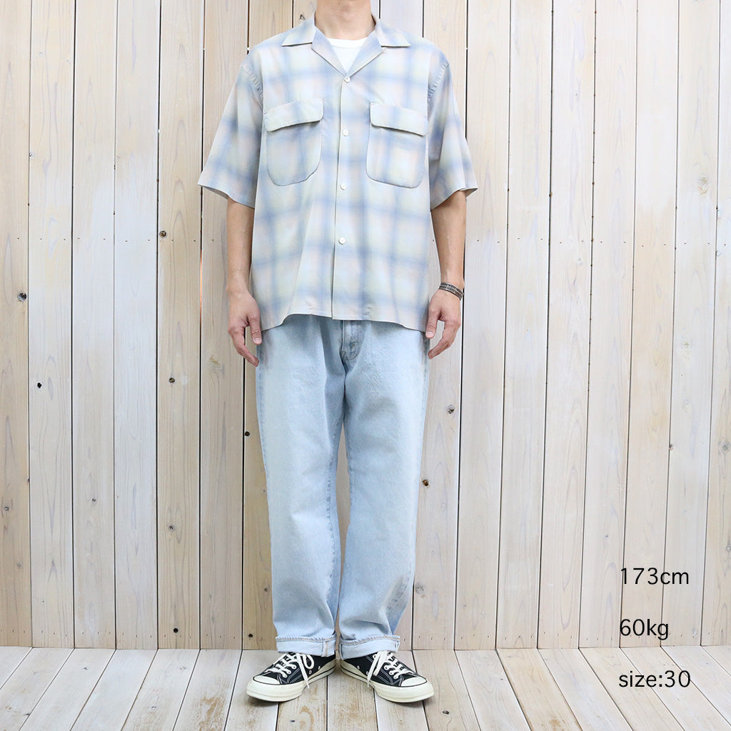 Kaptain Sunshine : 5P Zipper Front Denim Pants (INDIGO ICE WASH)