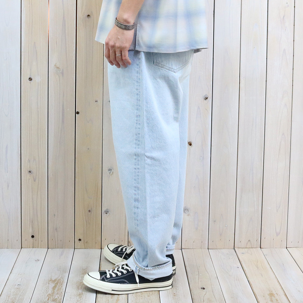 Kaptain Sunshine : 5P Zipper Front Denim Pants (INDIGO ICE WASH)