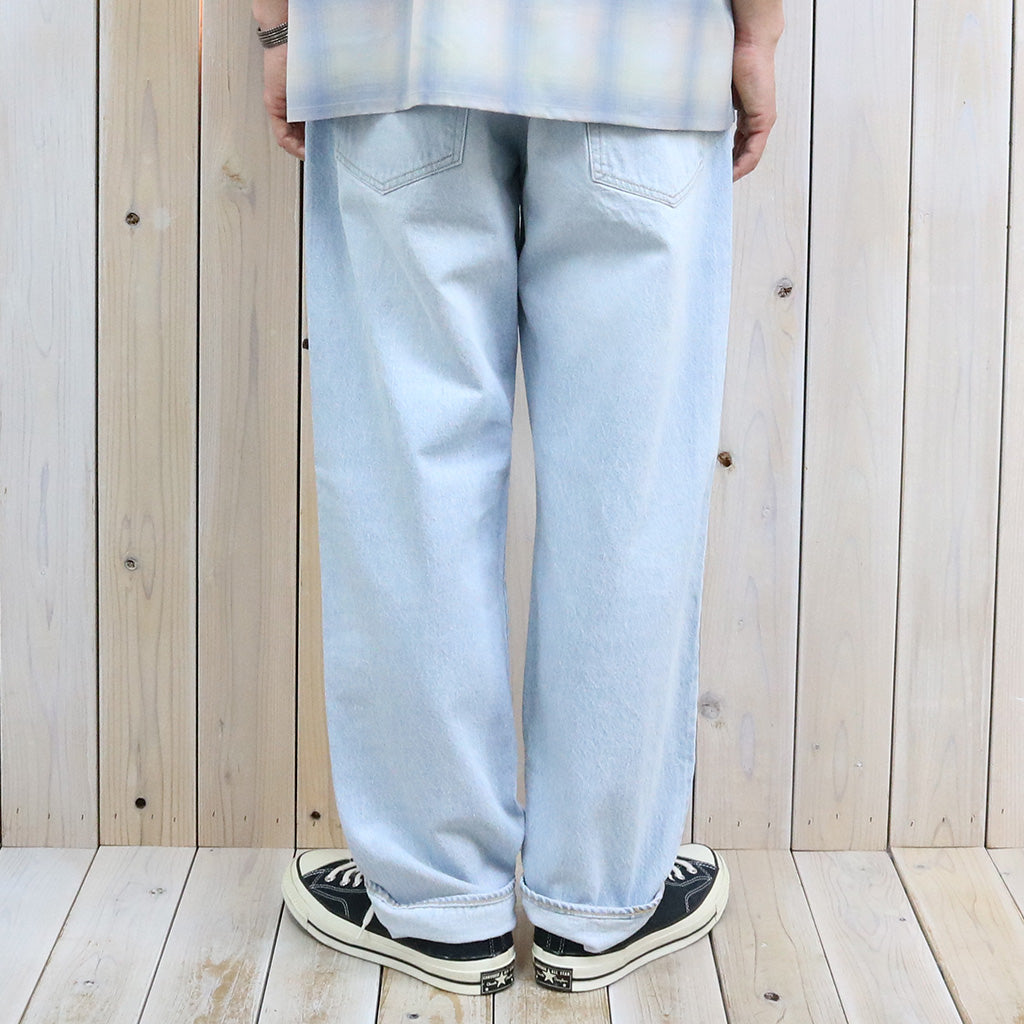 Kaptain Sunshine : 5P Zipper Front Denim Pants (INDIGO ICE WASH)
