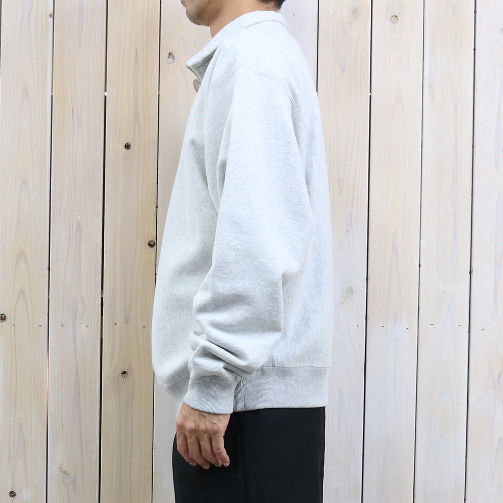 Kaptain Sunshine : Zipper High Neck Pullover (FEATHER GREY)