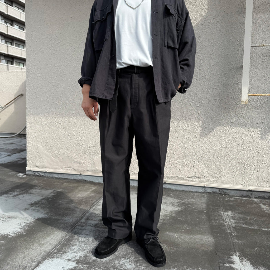 D*k様 20ss kaptain sunshine Riviera Trous Kaptain Sunshine : Belted Riviera Pants (BLACK) – Reggieshop