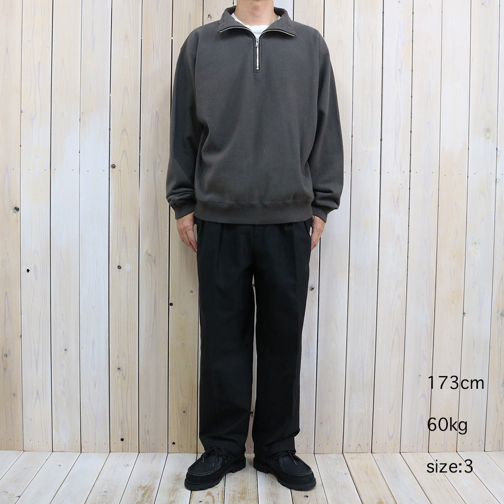 Kaptain Sunshine : Zipper High Neck Pullover (FADE BLACK)