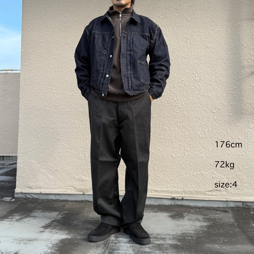 Kaptain Sunshine : Zipper High Neck Pullover (FADE BLACK)